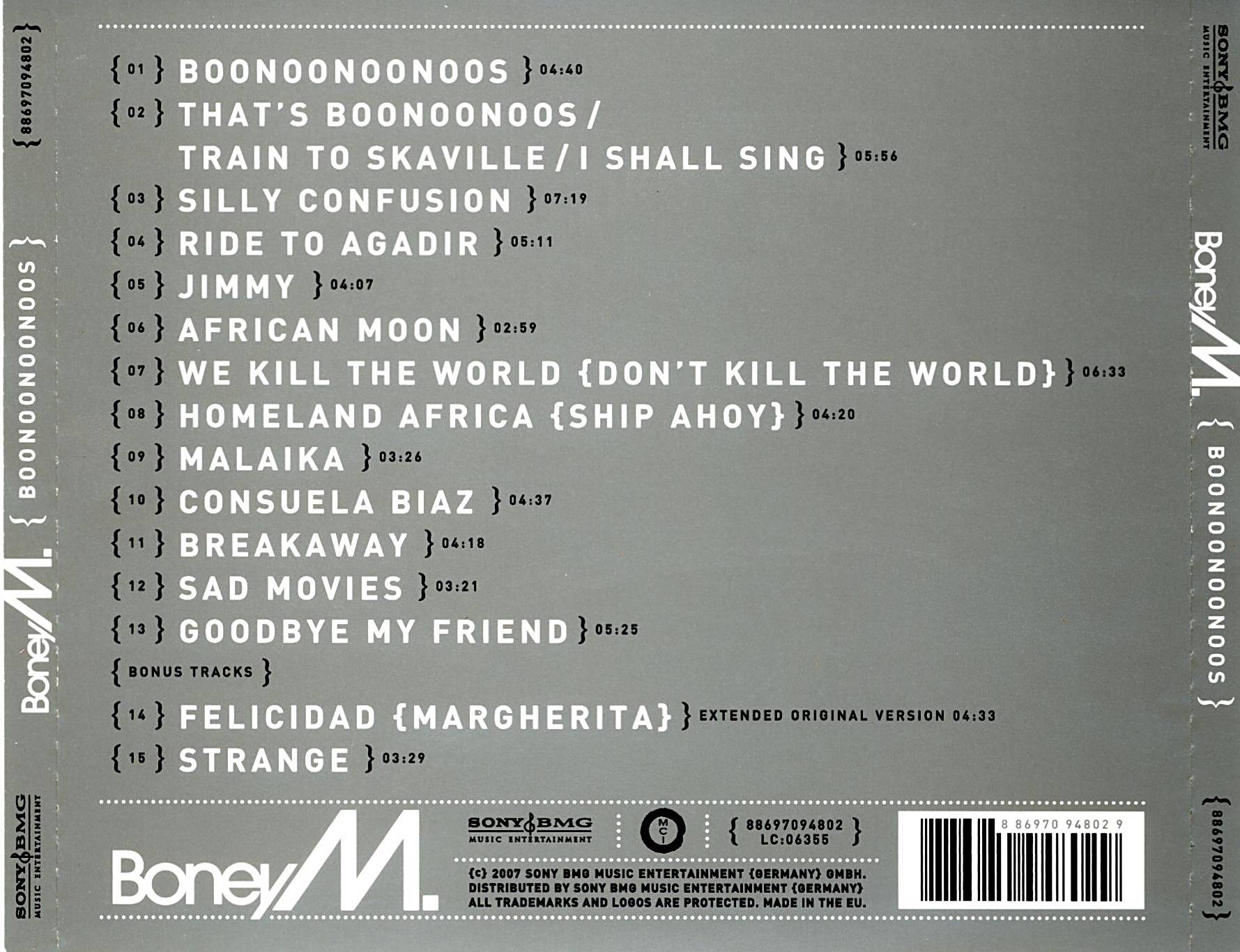 Boney M Boonoonoonoos : Back | CD Covers | Cover Century | Over 1.000. ...